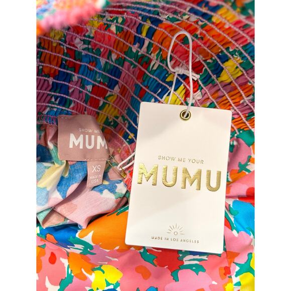 Show Me Your Mumu Claire Mini Dress in Bright Begonias XS NWT - Picture 5 of 7